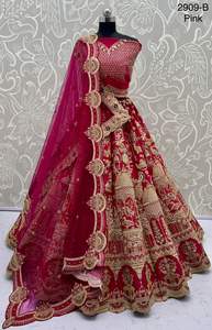 ชุดแต่งกายเจ้าสาวผ้าไหมหนักมีหลายแบบผู้ผลิต lehenga choli และผู้จัดจำหน่ายจาก surat ในอัตราที่ต่ำที่สุด - Product Image 6