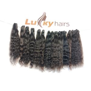 Proveedores indios 100% Extensiones de cabello Remy virgen crudo Paquetes de cabello humano sin procesar con estilos sueltos de agua y ondas profundas - Product Image 1