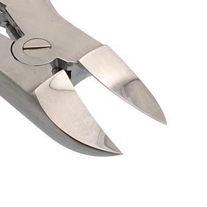 Cantilever <b>Nail</b> Cutting Nipper Barrel Spring Concave Angled Sharp Edge <b>Clipper</b> <b>for</b> <b>Thick</b> <b>Nails</b> Stainless Steel Smooth Handle - Product Image 2