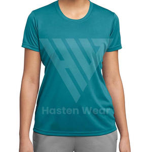 Camisetas de gimnasio para mujer, respetuosas con el medio ambiente, diseño profesional, camiseta de entrenamiento de manga corta de secado rápido para mujer - Product Image 1