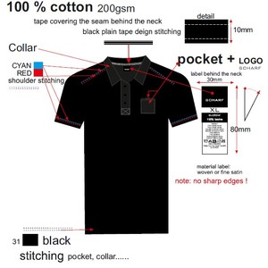 Polo de golf athlétique à fermeture éclair quart pour hommes T-shirt décontracté à col et manches courtes fabriqué en polyester et spandex Service OEM - Product Image 4