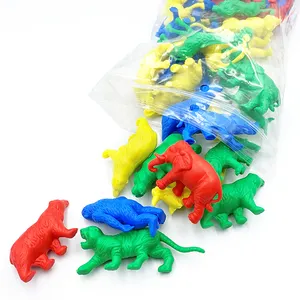 48 Pcs Wild Animal Counters Maths Toys