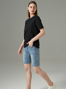 2025 nouveauté col rond Logo chemises qualité lourd surdimensionné grande taille respirant tricoté t-shirt décontracté pour hommes - Product Image 2