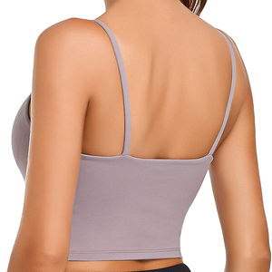 Sujetador deportivo de yoga de doble tirante y soporte alto, personalizado, talla grande, para mujer, sin costuras, de spandex/nailon, para fitness. - Product Image 2