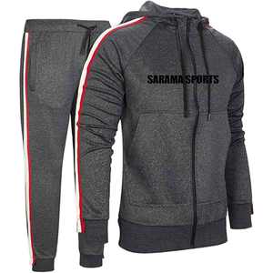 Conjunto de Forro Polar Unisex de Moda |   Conjunto Deportivo Color-Hloodie + Joggers, Suministro de Fábrica de Ropa Deportiva OEM, Sudadera con Capucha de Forro Polar con Cremallera para Hombre - Product Image 1