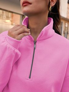 100% polyester pour Sublimation Logo sweat à capuche personnalisé/imprimé bouffant sweat ras du cou zippé - Product Image 3