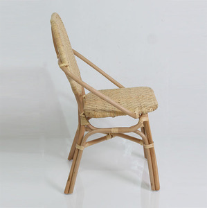 Chaise de salle à manger en rotin naturel, tressée à la main, écologique et durable, pour café, restaurant, chambre, cuisine, parc, intérieur - Product Image 3