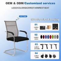 Chaise de bureau en maille sans roulettes, prix bas, vente en gros d'usine, mobilier de maison, chaises de conférence, chaise de personnel de bureau