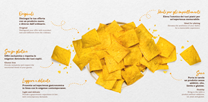 Chips de Polenta con Sabor a Cebolla 65g, Snack de Maíz GVERDI, Selección de Comida Italiana, HECHO en ITALIA, Aperitivos, Snacks Salados - Product Image 4