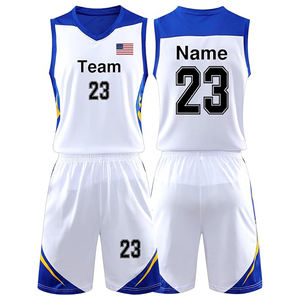 Uniforme de Baloncesto Sublimado Personalizado al por Mayor, Talla Grande, Transpirable, Antibacterial, Camiseta y Pantalones de Poliéster, OEM para Equipos - Product Image 2