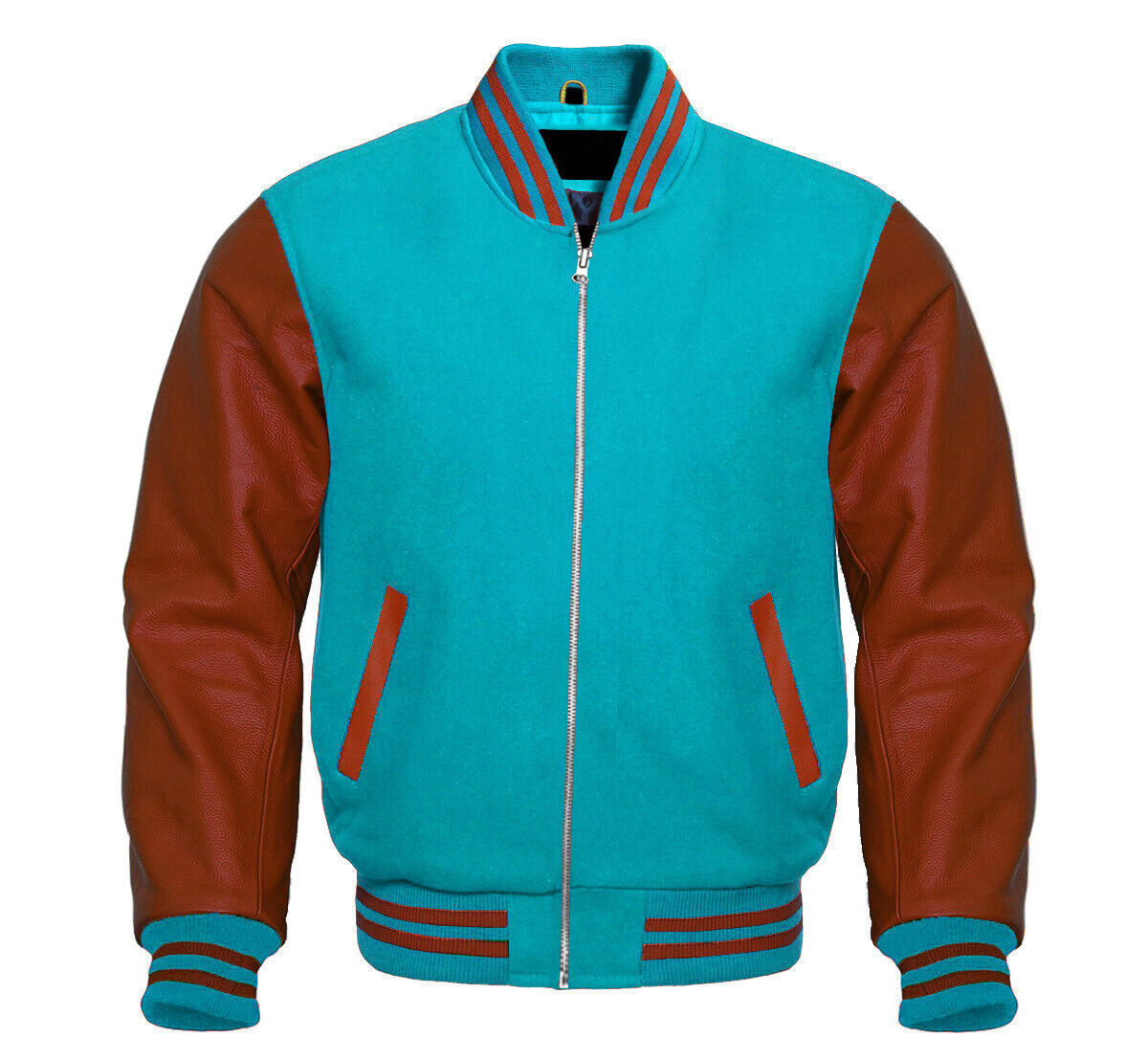 Chaqueta Universitaria Bicolor Para Hombre – Estilo Bomber, Acabado Patchwork, Cálida Y Deportiva, Ideal Para Invierno Y Ropa De Calle