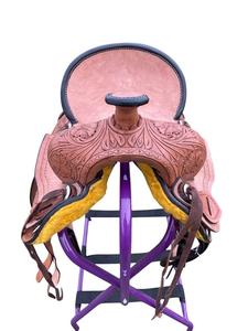 Juego de tachuelas de cuero genuino de primera calidad, monturas de carreras occidentales e inglesas para montar a caballo - Product Image 4