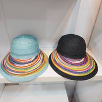OTOP topi Fedora musim panas wanita, gaya koboi pantai anyaman polos untuk wanita grosir untuk memancing dan bepergian