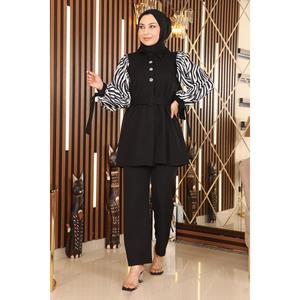 Traje Midi con Estampado de Piedras, Estilo Casual - Product Image 1