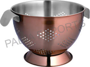 กระชอนสีน้ำตาลที่สง่างามและทนทานที่กรองห้องครัวสำหรับการทำอาหารและการระบายน้ำทุกวัน - Product Image 2