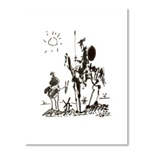 Impresión Artística de Estilo Moderno de Pablo Picasso, Don Quijote en Papel - Product Image 1