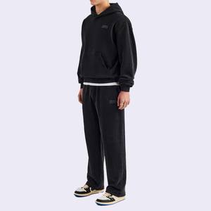 Ensemble de survêtement pour homme en coton 100% de haute qualité, lavage à l'acide, hiver, poids lourd, écologique, respirant, design personnalisé, style hip-hop - Product Image 2