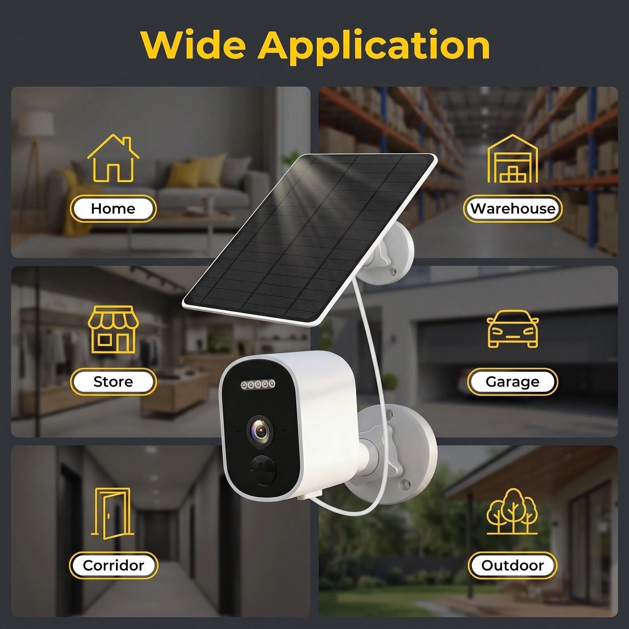 Portable Solar Panel Battery Powered Indoor Mini Outdoor Security Small Wifi Cameras with Solar Panel · image 5