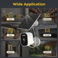 Caméras de sécurité miniatures portables pour intérieur et extérieur, alimentées par batterie solaire, avec panneau solaire