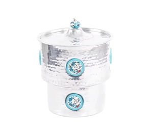 Casseroles modernes et tendances en métal brillant avec couvercles en acier conçues pour servir et présenter des casseroles de luxe avec style - Product Image 4