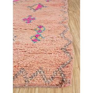 Alfombra de Lana Anudada a Mano Nuray Pae-4531, Diseño Geométrico Abstracto Rojo Naranja para Sala de Estar, Pasillo, Entrada, Rectangular 9x12" - Product Image 4