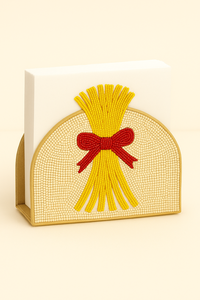 Soporte de pañuelos Rectangular, soporte de pañuelos con cuentas, diseño de fruta de Papaya, servilletero decorativo, decoración artesanal bordada para el hogar - Product Image 3