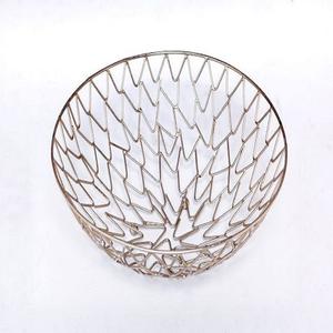 Bol à fruits plaqué or fait à la main Style corail vaisselle de table grande table de mariage fantaisie moderne décoratif bols de service de fruits fantaisie - Product Image 2