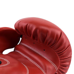 Leather <b>Fabric</b> Sparring Training Boxing Gloves Best Manufacture Adjustable <b>Strips</b> Leather Boxing Gloves - Product Image 6