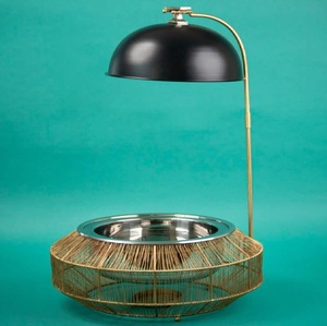 Nouveau design élégant de chauffe-plats en fil métallique, chauffe-plats, chauffe-plats et casserole avec finition noire et argentée pour le Ramadan - Product Image 1