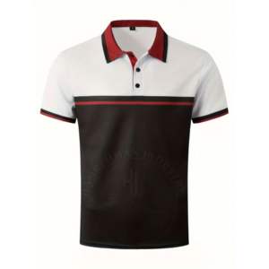 เสื้อโปโลกอล์ฟผู้ชายคุณภาพสูงเสื้อคอตตอน200gsm เสือปักลายหลวมทำจากโพลีเอสเตอร์ - Product Image 2