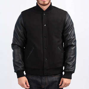 Best Design Customized Logo Printing <b>Men</b> Varsity <b>Jacket</b> 100% Wool Leather Material Made Reasonable Price <b>Men</b> Varsity <b>Jackets</b> - Product Image 1