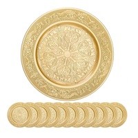 Ensemble de 10 plaques de chargeur de couleur verte métallique avec couleur et tailles personnalisées aux prix de gros avec taille 13 pouces