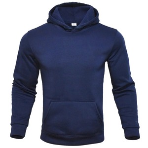 Sudadera con capucha transpirable de talla grande de alta calidad, ropa de calle sólida de algodón y poliéster para hombres, logotipo personalizado, esencial de invierno - Product Image 1