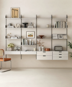 Roestvrij staal scheidingswand uit één stuk Koffiehoek Wandgemonteerd rek Vierkant display Meerlaags Modern Duurzaam - Product Image 5