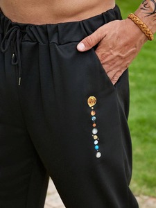 Pantalones deportivos de lana de algodón de primera calidad para hombre, ropa de calle de pierna recta, pantalones de chándal informales de alta calidad - Product Image 5