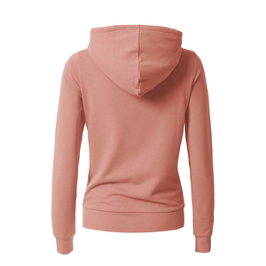 Sudaderas con capucha informales de algodón y forro polar de patrón sólido para mujer al por mayor para uso diario en las estaciones de otoño e invierno - Product Image 2