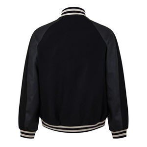 Veste universitaire en cuir PU avec logo personnalisé DUOLLB, style streetwear, pour hommes, service OEM, fermeture éclair, spandex pour l'hiver - Product Image 2