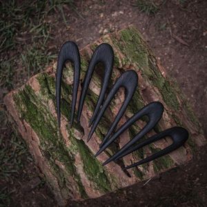 Barrettes et bâton de cheveux élégants en corne de buffle vintage artisanal ethnique - Product Image 6