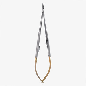 Pemegang jarum mikro baja tahan karat 9 CM kualitas tinggi Forceps lurus 9 CM pemegang jarum bedah castlejo pemegang jarum <span class=keywords><strong>TC</strong></span> - Product Image 3