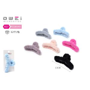 Pinza de pelo de felpa de colores mezclados - Product Image 1