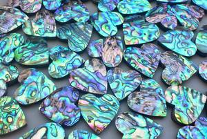 Colgante con forma de corazón de concha de abulón Natural, joyería de 1500 gramos, cristal de piedra preciosa, corazón Suelto - Product Image 2