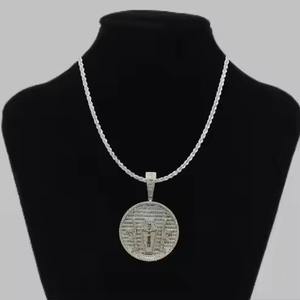 Medallion Moissanite Baguette & Round Diamond <b>Iced</b> <b>Out</b> Pendant <b>Out</b> Pendant <b>Chain</b> for Gifting Use Available at Affordable Price - Product Image 3