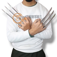 X-Men Blade, artisanat en aluminium élégant, poli, durable, plaqué argent, imprimé UV