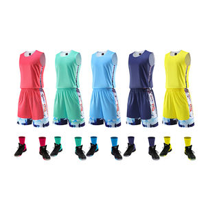 Vente en gros d'uniformes de basket-ball d'été grande taille adulte personnalisé Bsci Original imprimé respirant séchage rapide antibactérien - Product Image 2