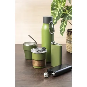 Mug gaufré écologique en acier recyclé – Gobelet durable en acier inoxydable – Gadgets écoresponsables - Product Image 6