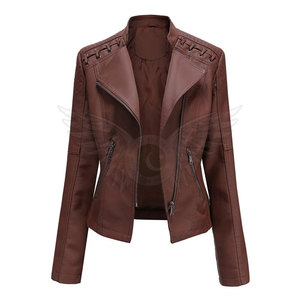 Chaqueta de cuero para mujer más vendida con material de alta calidad Chaquetas de cuero para mujer al por mayor - Product Image 1