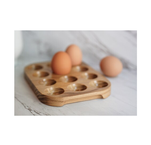 ชั้นวางไข่ต้มไม้แบบเรียบง่ายถาดจัดไข่ - Product Image 5