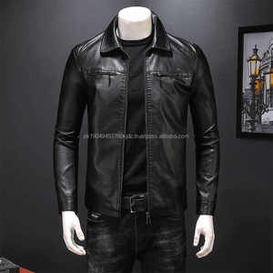 2025 Customized Top Design Men's Genuine <b>Leather</b> Bomber Cafe <b>Jacket</b> High Quality <b>Winter</b> Waseem Impex Custom Design - Product Image 5