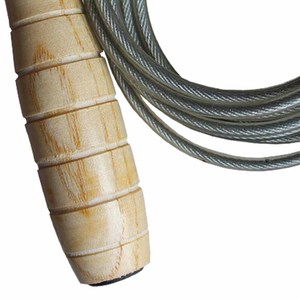 Cuerda de Saltar Ajustable de Calidad Premium, Portátil, con Logotipo Personalizado, Mango de Madera, Cuerda de Saltar Profesional de Cuero Duradero - Product Image 3