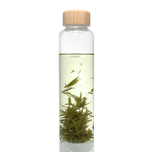 Bouteille d'eau en verre givré à sublimation avec couvercle en bambou, <span class=keywords><strong>design</strong></span> en gros, 500 <span class=keywords><strong>ml</strong></span>, 750 <span class=keywords><strong>ml</strong></span>, à large ouverture, pour jus - Product Image 1